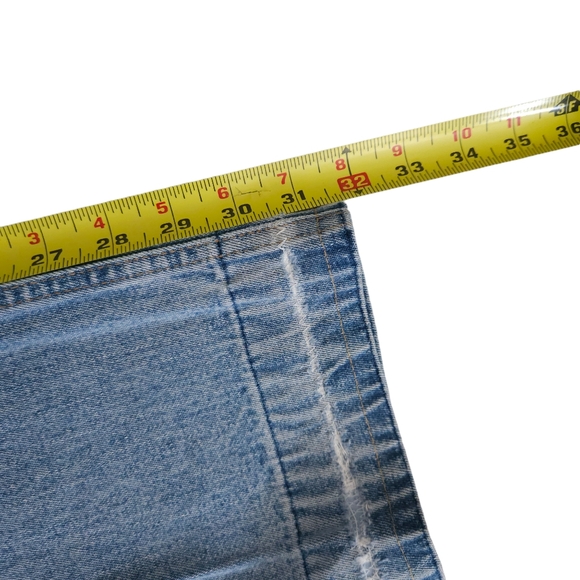 ABE for Honest Jeans wear Vintage Wide Leg Undone Hem Button-fly Jeans 90s Y2K - Picture 9 of 9